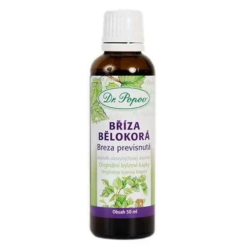 Dr. Popov Bylinné kapky Bříza bělokorá 50 ml
