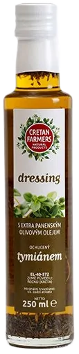 CRETAN FARMERS Dressing s extra panenským olivovým olejem Tymián 250 ml