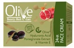 OLIVE 24h krém na obličej Kyselina hyaluronová Granatové jablko a Vitamin E 50 ml