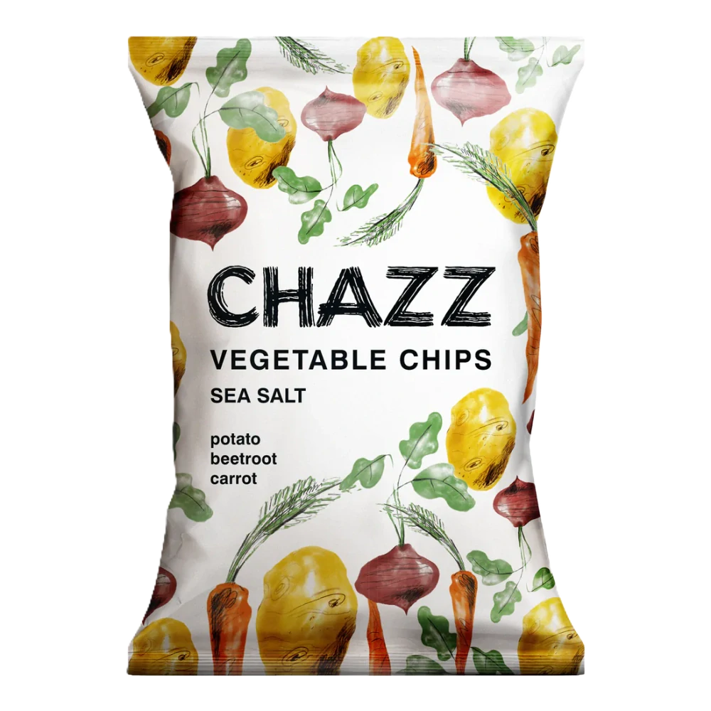 CHAZZ Zeleninové chipsy s mořskou solí 75g