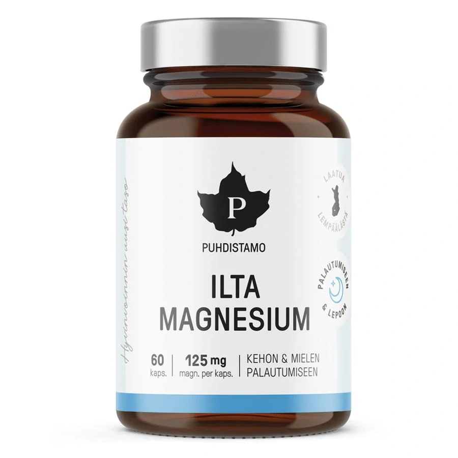 Puhdistamo Night Magnesium 60 kapslí (Hořčík)