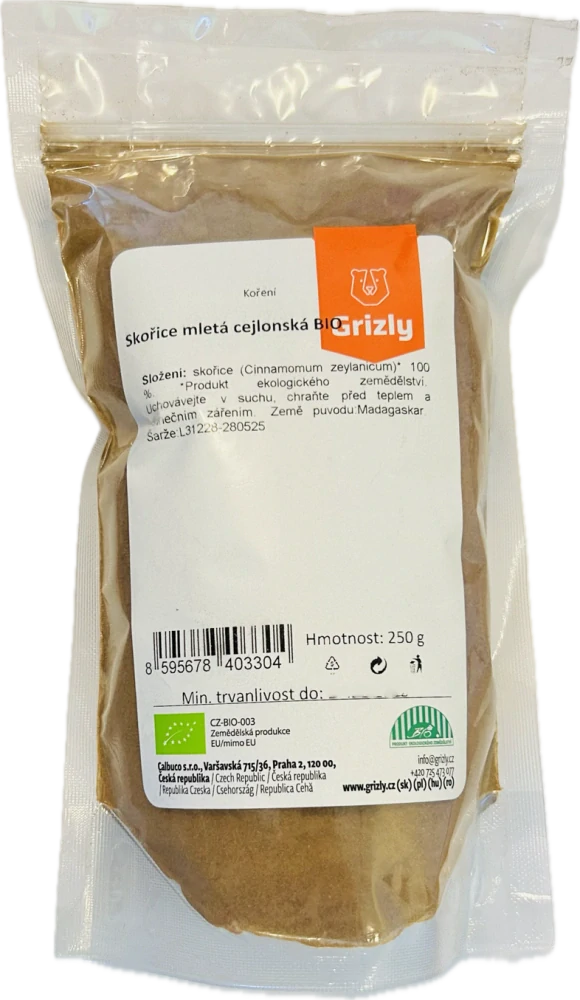NaturBites Skořice mletá cejlonská BIO 250 g
