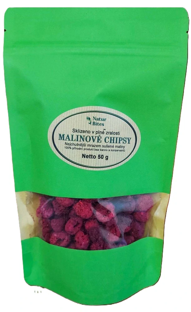 NaturBites Maliny lyofilizované (sušené mrazem) 50 g