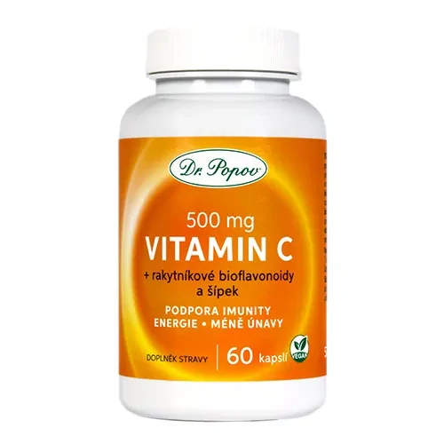 Dr. Popov Vitamin C s rakytníkem a šípkem, 60 kapslí