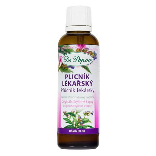 Dr. Popov Bylinné kapky Plicník lékařský 50 ml