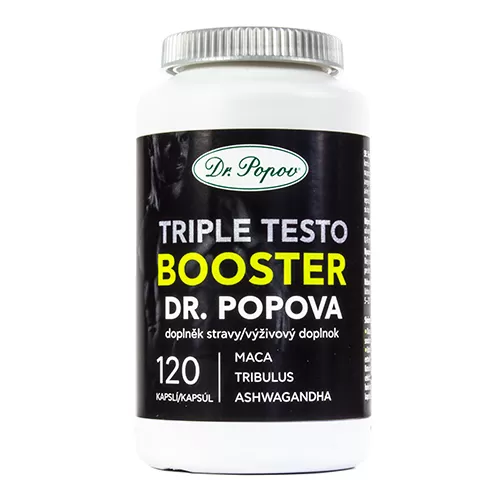 Dr. Popov Bylinné kapsle Triple Testo BOOSTER 120 kapslí