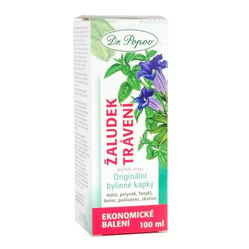 Dr. Popov Bylinné kapky Žaludek trávení 100 ml