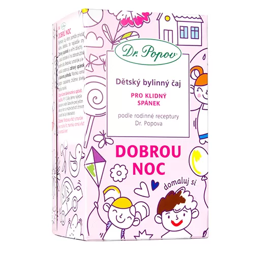 Dr. Popov Dětský bylinný čaj - Dobrou noc 20 x 1,5 g