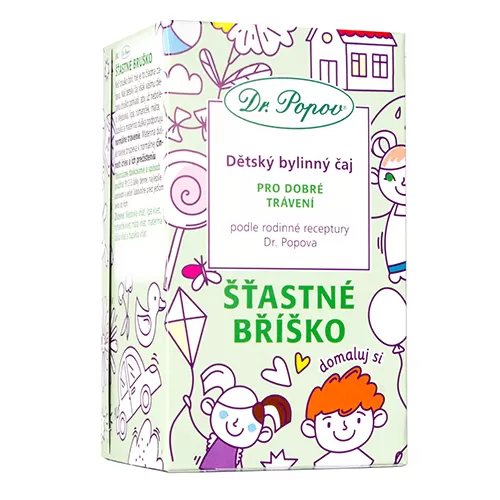 Dr. Popov Dětský bylinný čaj - Šťastné bříško 20 x 1,5 g