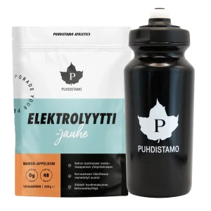 Puhdistamo Electrolyte Powder 240g mango orange + láhev 500ml ZDARMA
