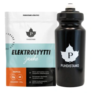 Puhdistamo Electrolyte Powder 240g tropical + láhev 500ml ZDARMA