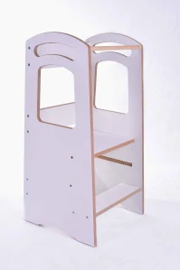 CZ Montessori rostoucí dětská učící věž 3v1 THOMAS White