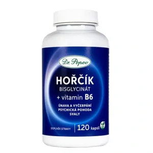 Dr. Popov Hořčík Mg + vitamin B6, 120 kapslí
