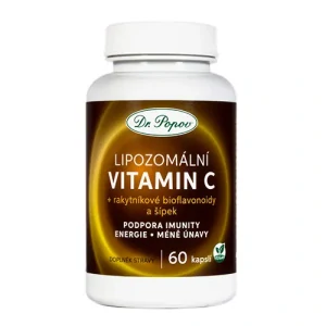 Dr. Popov Lipozomální vitamin C s rakytníkem a šípkem, 60 kapslí