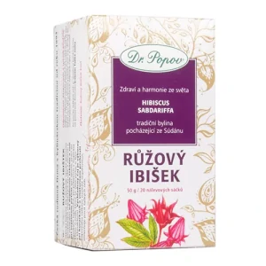 Dr. Popov Čaj Růžový ibišek 20 x 2,5 g