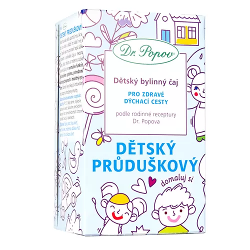 Dr. Popov Dětský bylinný čaj - Průduškový 20 x 1,5 g