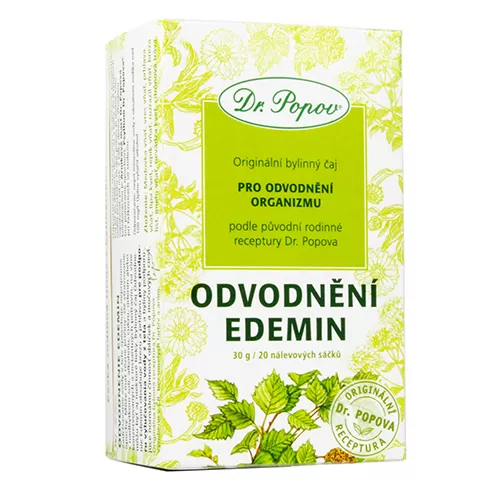Dr. Popov Čaj Odvodnění Edemin porcovaný 20 x 1,5 g