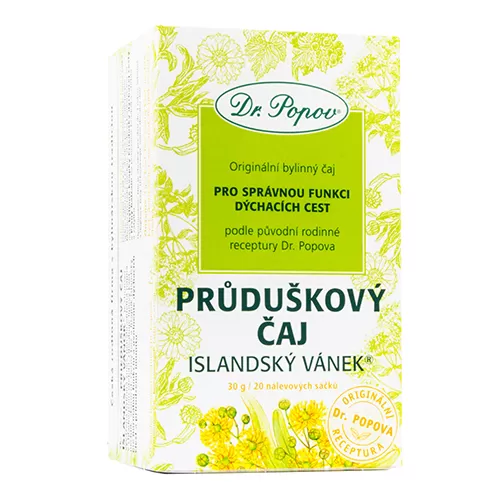 Dr. Popov Čaj Průduškový Islandský vánek® 20 x 1,5 g