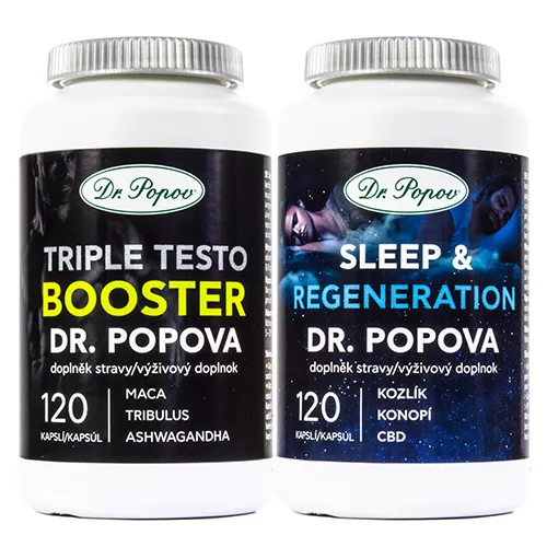 Dr. Popov Bylinné kapsle SLEEP and REGENERATION 120 kapslí