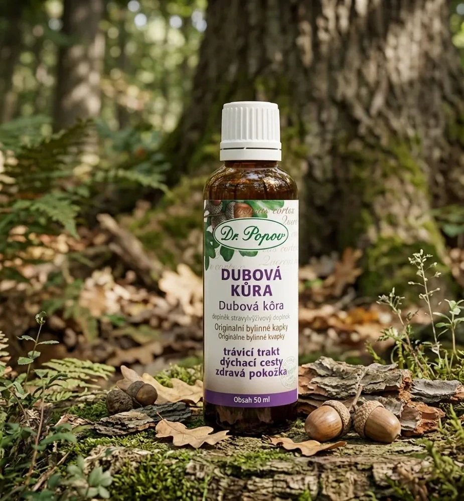 Dr. Popov Bylinné kapky Dubová kůra 50ml