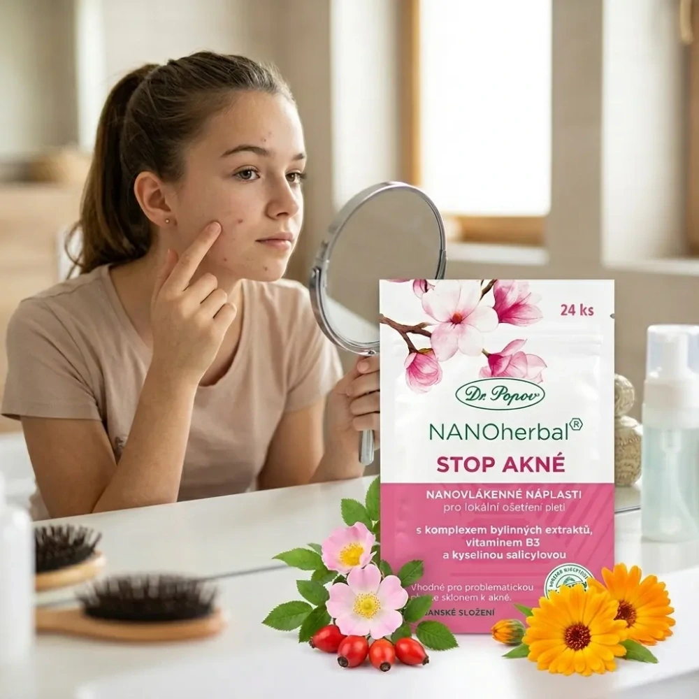 Dr. Popov Nanonáplast STOP AKNÉ, 24 ks