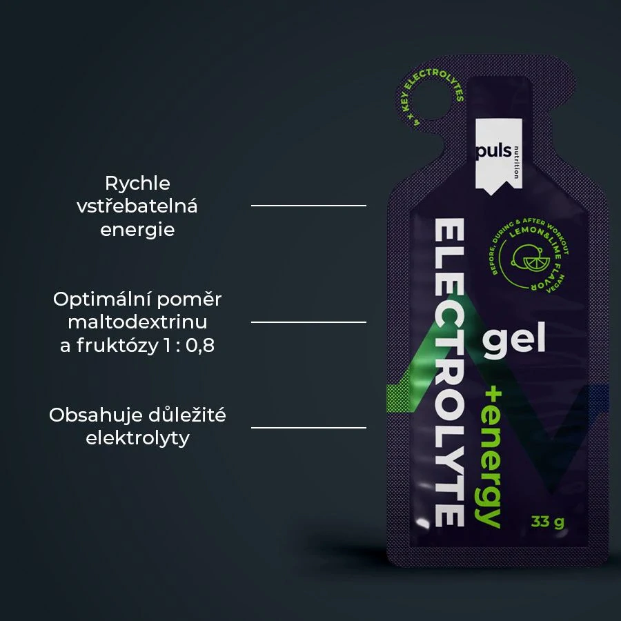 PULS nutrition Electrolyte Gel 33g lemon lime