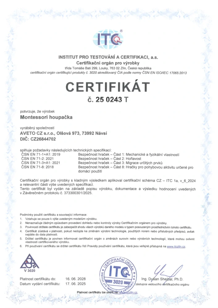 CZ Montessori houpačka pro děti 5v1 White 