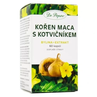 Dr. Popov Kořen Maca s Kotvičníkem (bylina + extrakt) 60 ka