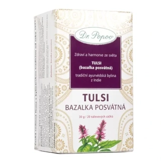 Dr. Popov Čaj Tulsi Bazalka posvátná 20 x 1.5 g