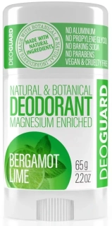 DEOGUARD Přírodní tuhý deodorant - bergamot a limetka 65g