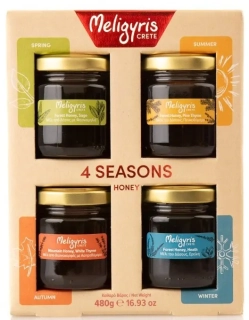 MELIGYRIS Medová dárková kazeta "Čtvero ročních období" 480g