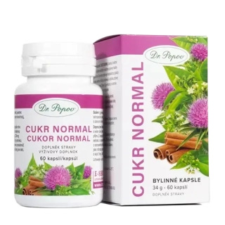 Dr. Popov Bylinné kapsle Cukr normal 60 kapslí