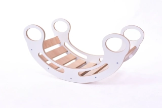 CZ Montessori houpačka pro děti 5v1 White/Maple 