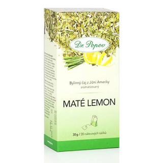 Dr. Popov Čaj Maté Lemon 20 x 1,5 g