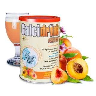 ORLING Calcidrink nápoj Broskev 450 g